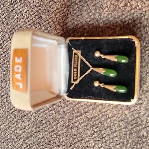 Jade Earrings &Necklace Set